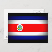 Gestormde Costa Rica-vlag Briefkaart (Voorkant / Achterkant)