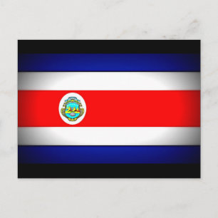 Gestormde Costa Rica-vlag Briefkaart