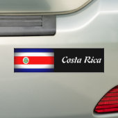 Gestormde Costa Rica-vlag Bumpersticker (Op auto)