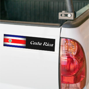 Gestormde Costa Rica-vlag Bumpersticker
