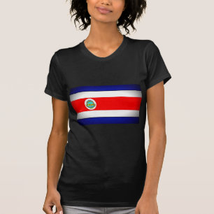 Gestormde Costa Rica-vlag T-shirt