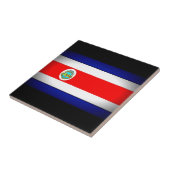 Gestormde Costa Rica-vlag Tegeltje (Zijkant)