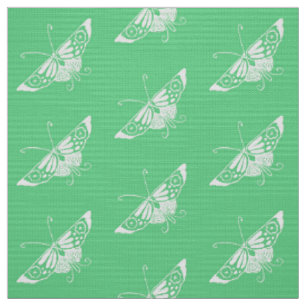 Gestormde Deco Butterfly, Mint Green Stof