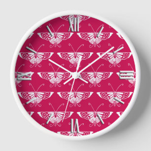 Gestormde Deco-vlinder - fuchsia roze