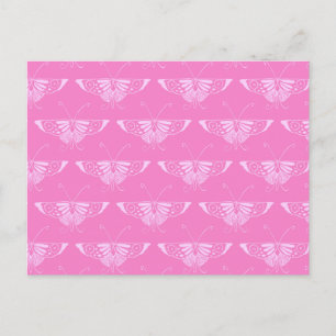 Gestormde Deco-vlinder - orchidee roze Briefkaart