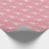 Gestormde Deco-vlinder - shell roze Cadeaupapier (Hoek)