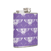 Gestormde Deco-vlinder - stoffig lila Heupfles (Rechts)