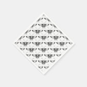 Gestormde Deco-vlinder - wit en zwart Servet (Hoek)