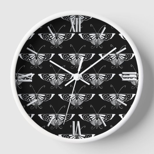 Gestormde Deco-vlinder - zwart-wit (Voorkant)