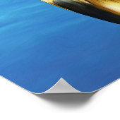 Gestormde Hawksbill Zee Turtle Poster (Hoek)