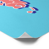 Gestormde Kaart van Japan Poster (Hoek)