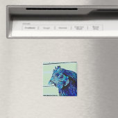 Gestormde kip #1 paars magneet (Insitu (Vaatwasser))