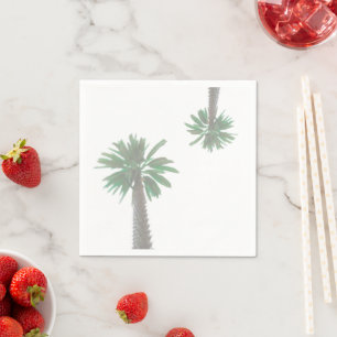 Gestormde palmboom Pastel Green Tropical Servet