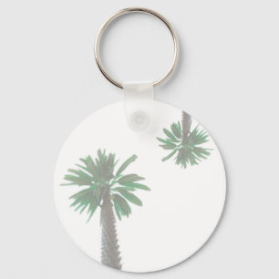 Gestormde palmboom Pastel Green Tropical Sleutelhanger