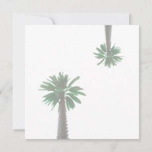Gestormde palmboompastel met groene tropische plat