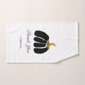 Gestormde pompoenen in zwart, wit en goud handdoek (Handdoek)