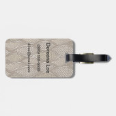 Gestormde slangenhuid bagagelabel (Achterkant horizontaal)