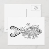 Gestormde vis briefkaart (Voorkant / Achterkant)
