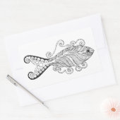 Gestormde vis rechthoekige sticker (Envelop)