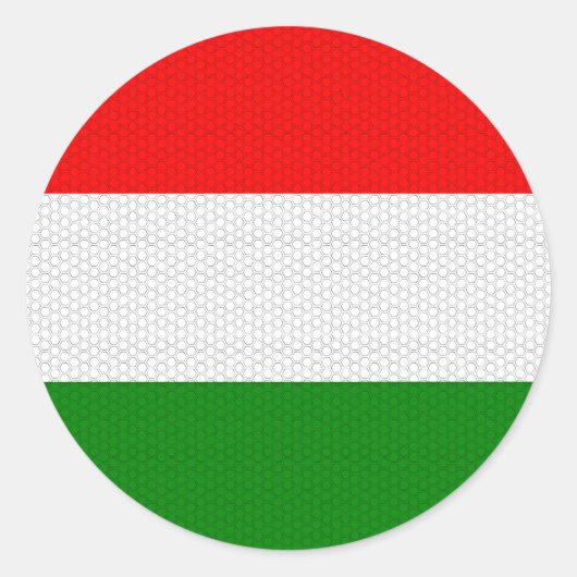 Gestormde vlag van Hongarije Ronde Sticker (Voorkant)
