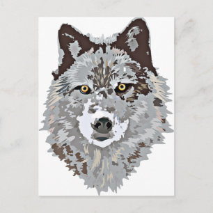 Gestormde Wolf Head Briefkaart