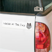 Gestormde Wolf Head Bumpersticker (Op Truck)