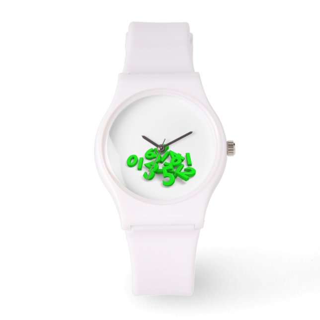 Gestorte cijfers horloge (Voorkant)