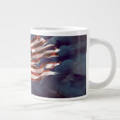 Gestorven, maar niet vergeten, rook- en tornvlag jumbo mok (Rechts)