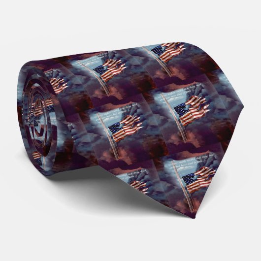 Gestorven, maar niet vergeten, rook- en tornvlag stropdas (Opgerold)