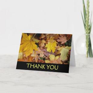 Gestorven Maple laat Yellow Autumn Natuur Bedankkaart