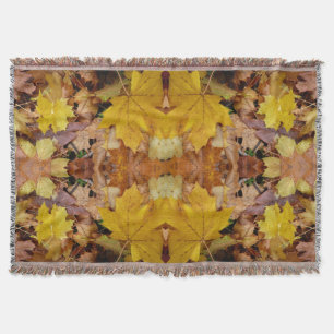 Gestorven Maple laat Yellow Autumn Natuur Deken