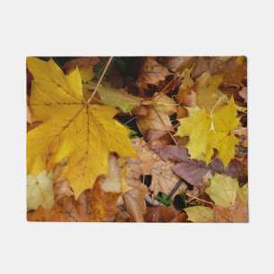 Gestorven Maple laat Yellow Autumn Natuur Deurmat