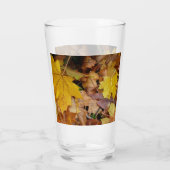 Gestorven Maple laat Yellow Autumn Natuur Glas (Achterkant)