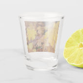 Gestorven Maple laat Yellow Autumn Natuur Shot Glas (Achterkant)