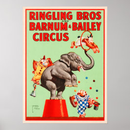 GESTRAINDE DIEREN Ringling Bros Barnum Bailey Circ Poster