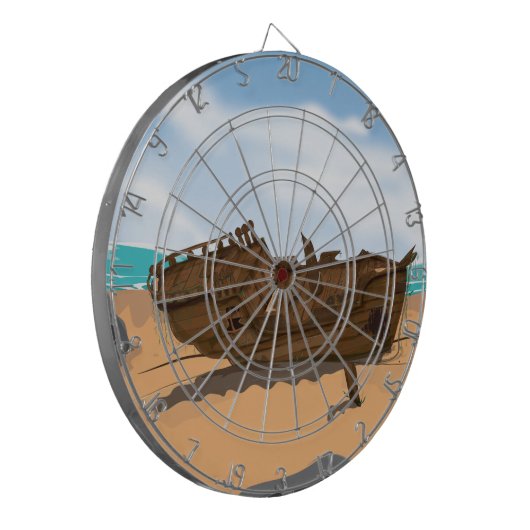 Gestrand Wrak Dartbord (Voorkant Links)