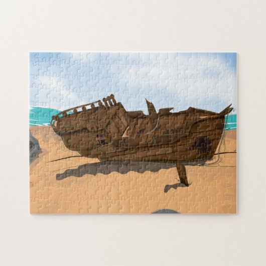 Gestrand wrak legpuzzel (Horizontaal)