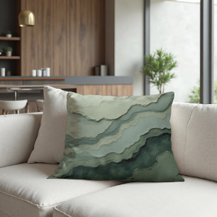 Gestratificeerde salie Abstract - Organic Modern Kussen