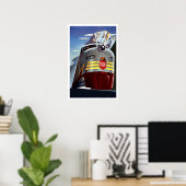 GESTREAMDE DIESEL LOCOMOTIVE - CANADA c. 1955 Poster (Thuiskantoor)