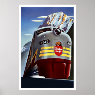 GESTREAMDE DIESEL LOCOMOTIVE - CANADA c. 1955 Poster