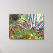 Gestreept Agave en Ice Plant Canvas Afdruk (Voorkant)