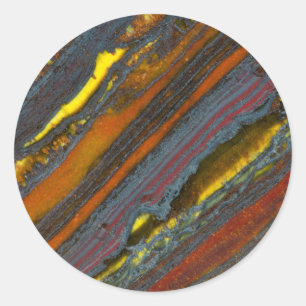 Gestreept Australisch Tijgeroog Ronde Sticker