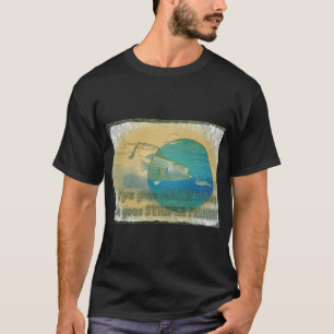 Gestreept Baars Vissen op zwart T-shirt