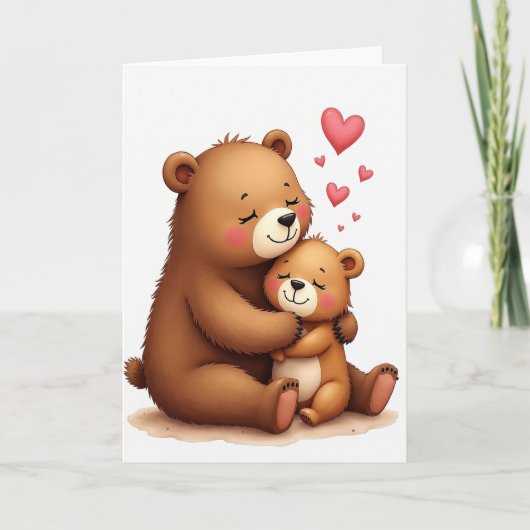 Gestreept Beren Liefdevolle Kaart (Voorkant)