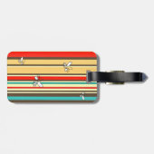 gestreept bijenpatroon | Bagagelabel (Achterkant horizontaal)