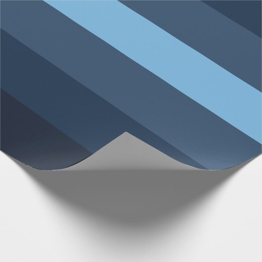 Gestreept Blauw Cadeaupapier (Hoek)