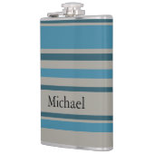 Gestreept blauw grijs heupfles (Links)