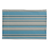 Gestreept blauw grijs kussensloop (Achterkant)