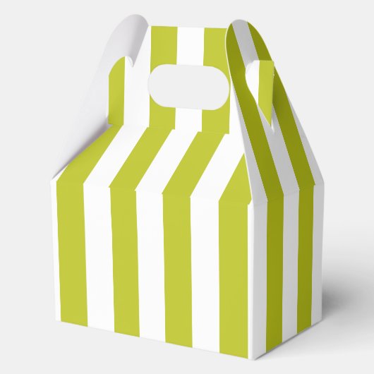 Gestreept Chartreuse  Bedankdoosjes (Achterkant)
