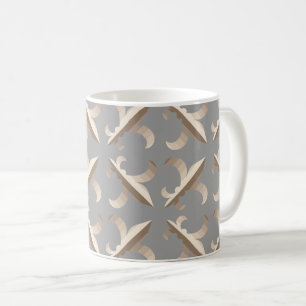 Gestreept fleur de lis patroon koffiemok